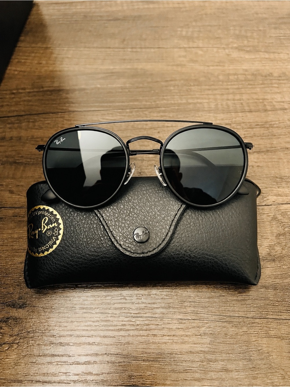 NEW Ray-Ban Round Double Bridge Metal RB3647-N 3647 Black G15 51/22